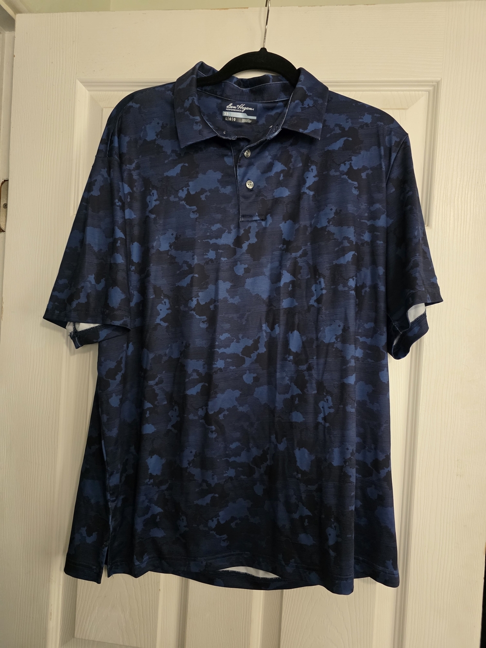 Sean John Navy and Dark Blue Camo Polo